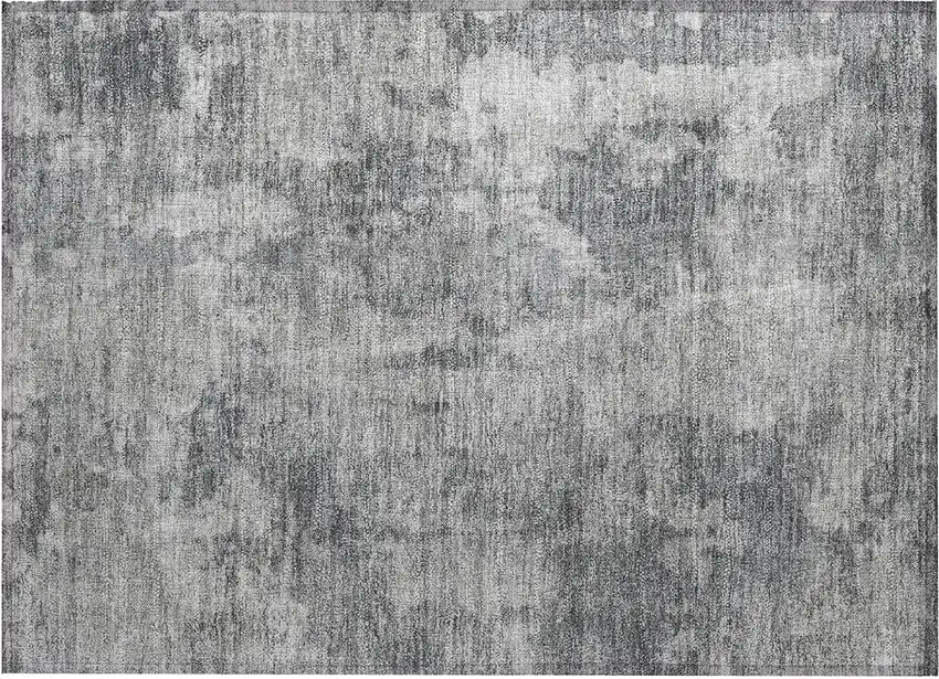 Gray Abstract Washable Non Skid Indoor Outdoor Area Rug Photo 2