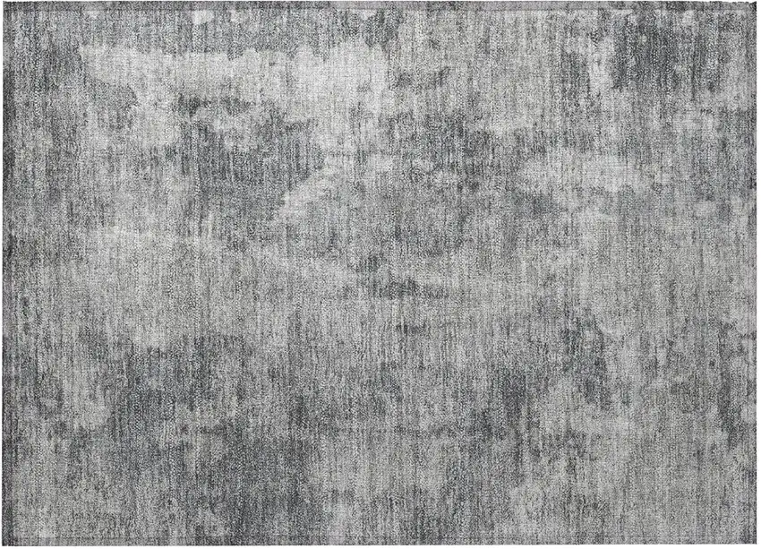 Gray Abstract Washable Non Skid Indoor Outdoor Area Rug Photo 4