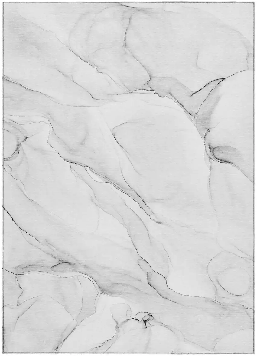 Gray Abstract Washable Non Skid Indoor Outdoor Area Rug Photo 4