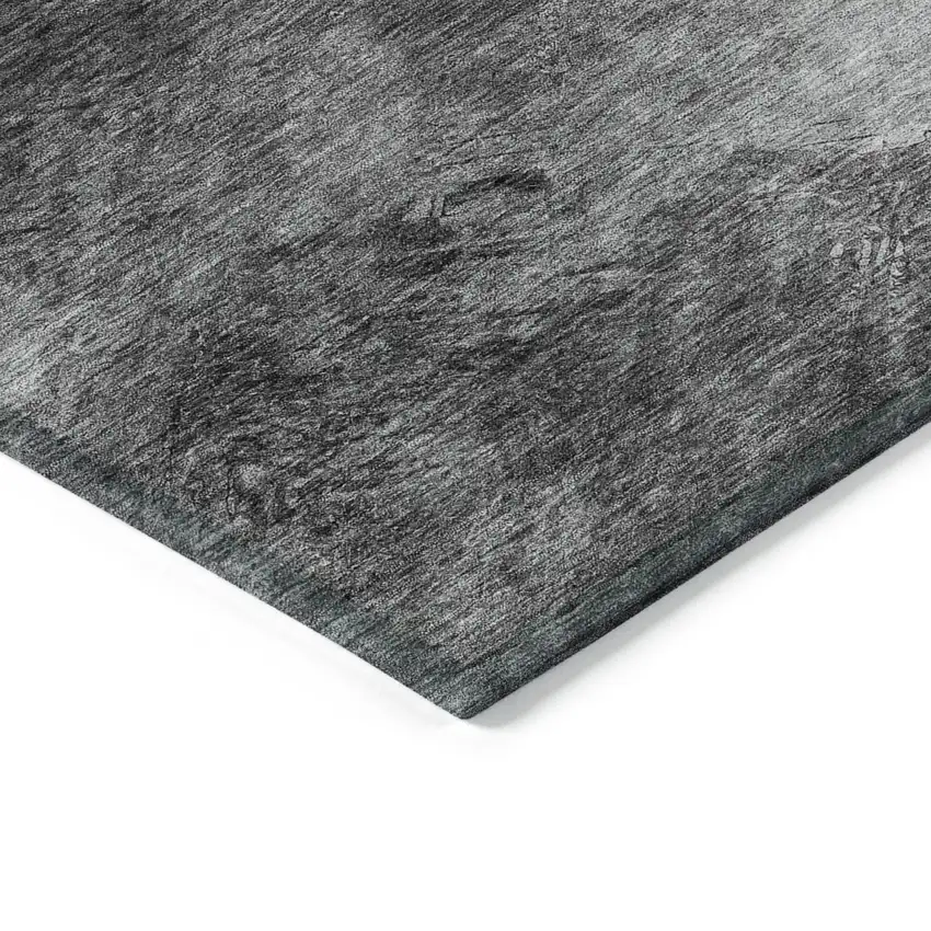 Gray Abstract Washable Non Skid Indoor Outdoor Area Rug Photo 5