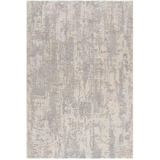 Gray And Beige Abstract Area Rug Photo 1