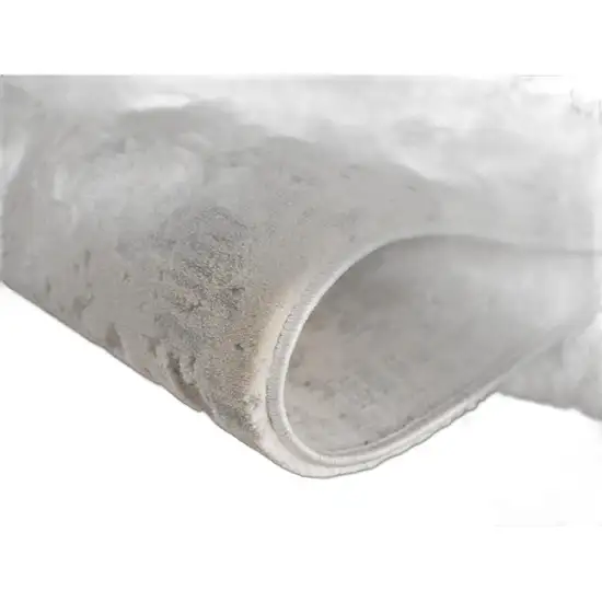 Gray And Beige Abstract Area Rug Photo 8