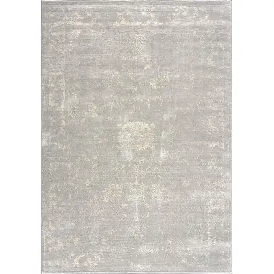 Gray And Beige Abstract Area Rug Photo 4
