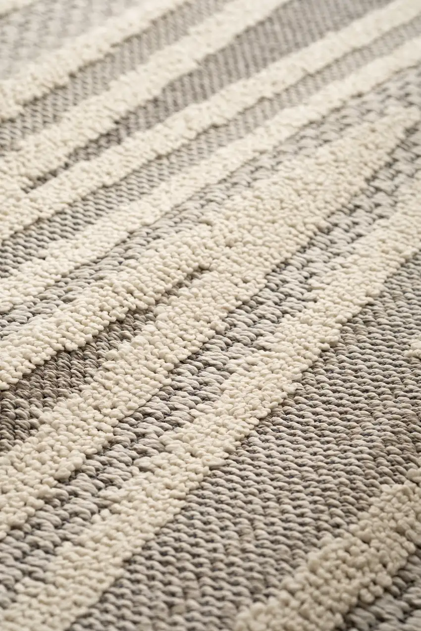 Gray And Beige Abstract Area Rug Photo 4