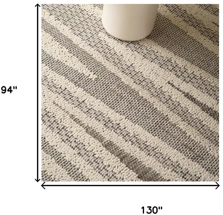 Gray And Beige Abstract Area Rug Photo 5