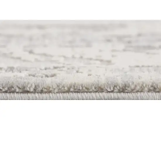 Gray And Beige Abstract Area Rug Photo 3