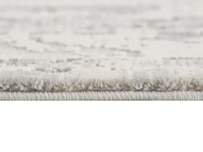 Gray And Beige Abstract Area Rug Photo 3