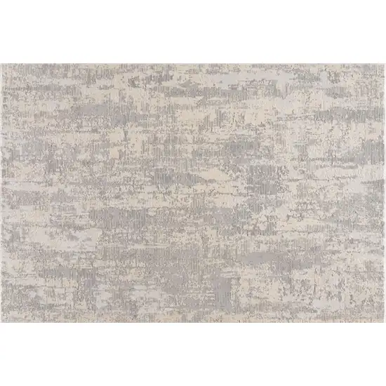 Gray And Beige Abstract Area Rug Photo 4