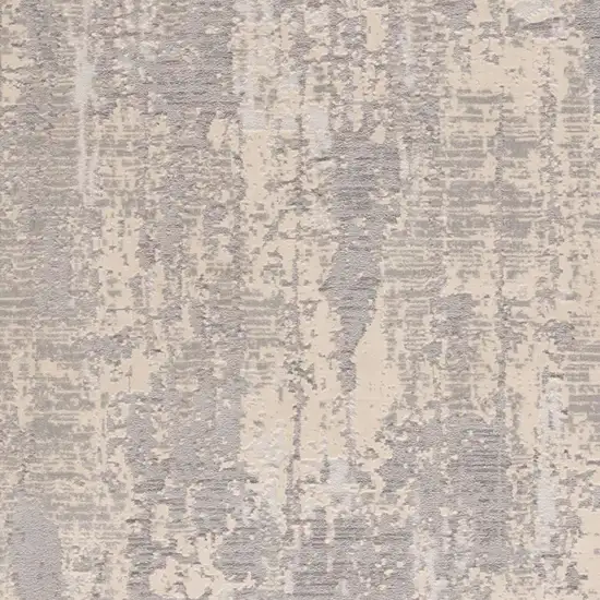 Gray And Beige Abstract Area Rug Photo 2