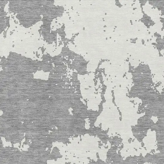 Gray And Beige Abstract Washable Area Rug With UV Protection Photo 3