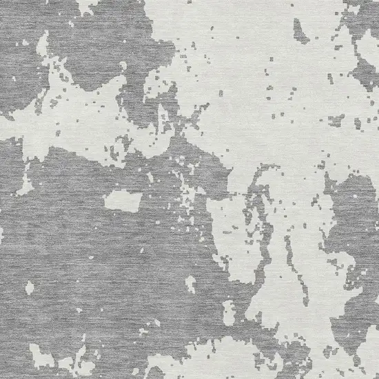 Gray And Beige Abstract Washable Area Rug With UV Protection Photo 3