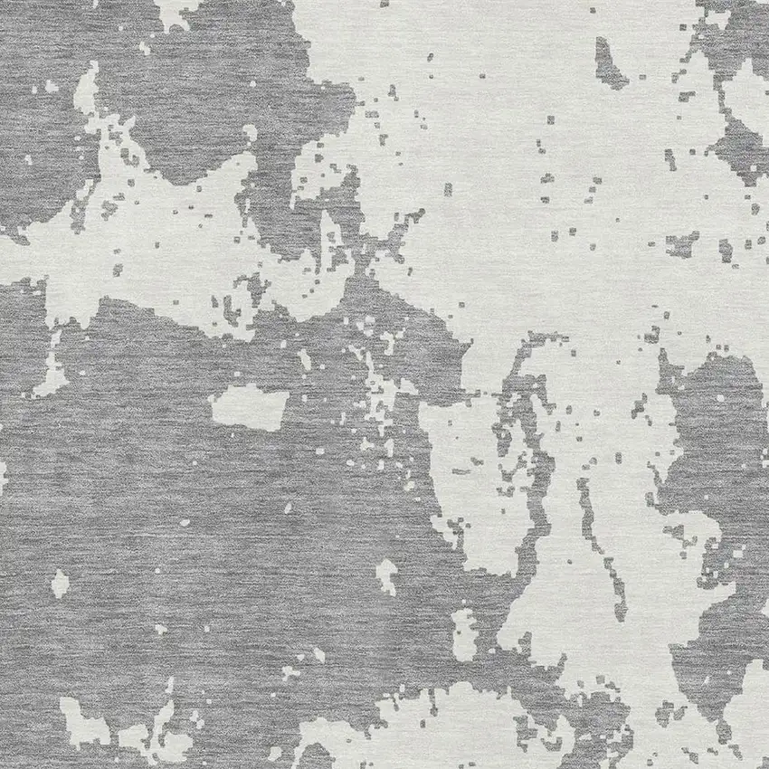 Gray And Beige Abstract Washable Area Rug With UV Protection Photo 3