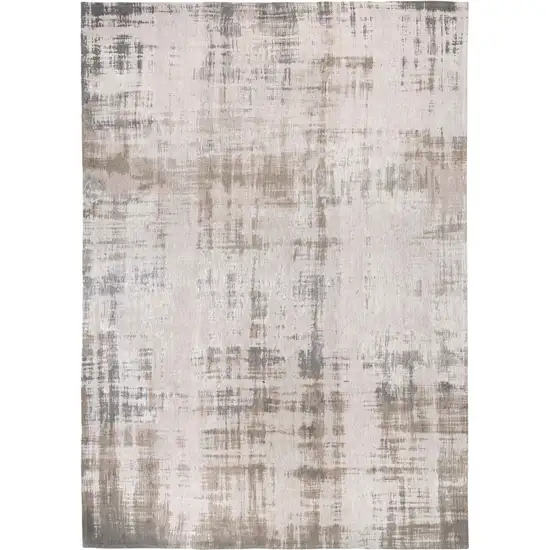 Gray And Beige Abstract Washable Area Rug Photo 6