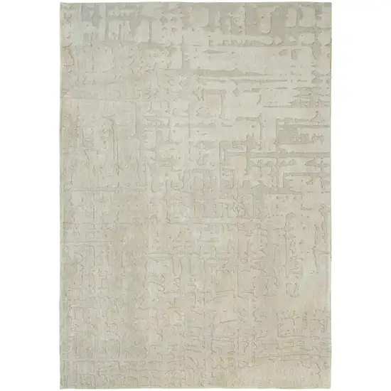 Gray And Beige Abstract ,Washable, Area Rug Photo 7