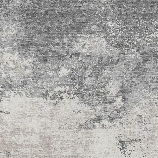 Gray And Beige Abstract Washable Indoor Outdoor Area Rug Photo 6