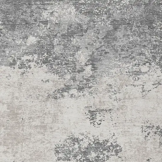 Gray And Beige Abstract Washable Indoor Outdoor Area Rug Photo 6