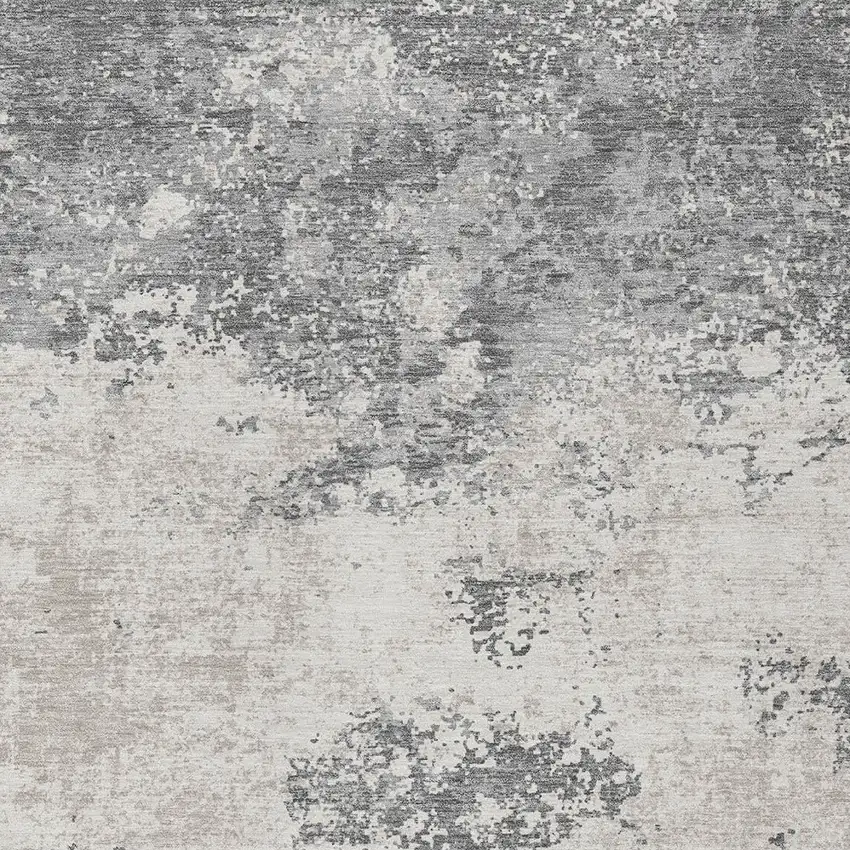 Gray And Beige Abstract Washable Indoor Outdoor Area Rug Photo 6