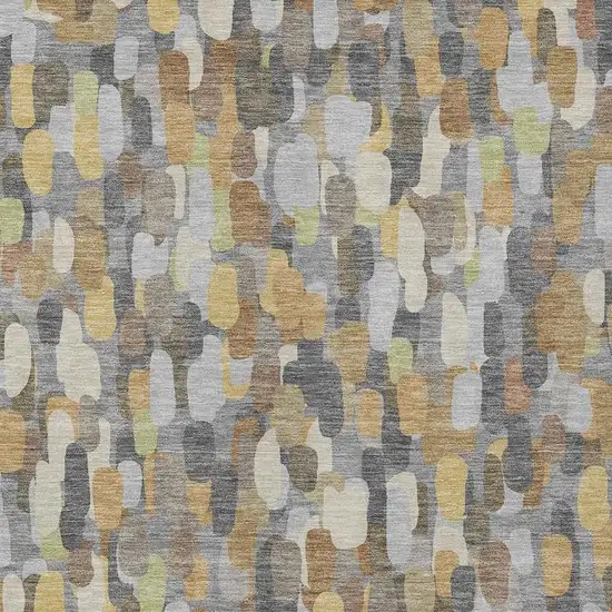 Gray And Beige Abstract Washable Indoor Outdoor Area Rug Photo 2
