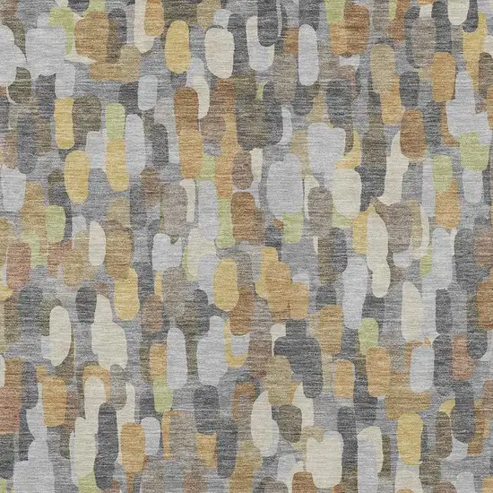 Gray And Beige Abstract Washable Indoor Outdoor Area Rug Photo 2