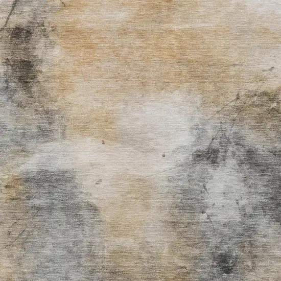 Gray And Beige Abstract Washable Indoor Outdoor Area Rug Photo 6