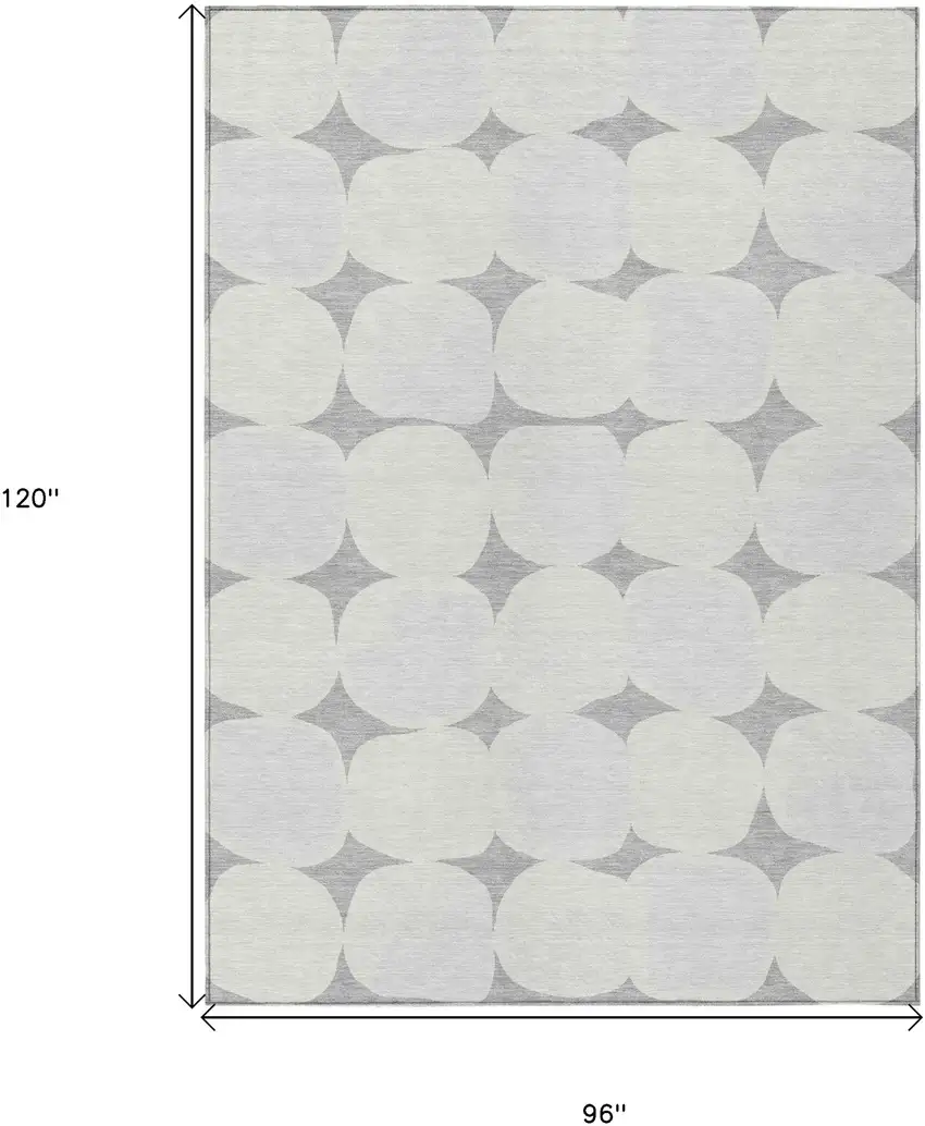 Gray And Beige Abstract Washable Indoor Outdoor Area Rug Photo 3