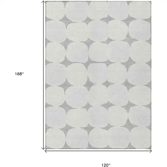 Gray And Beige Abstract Washable Indoor Outdoor Area Rug Photo 3