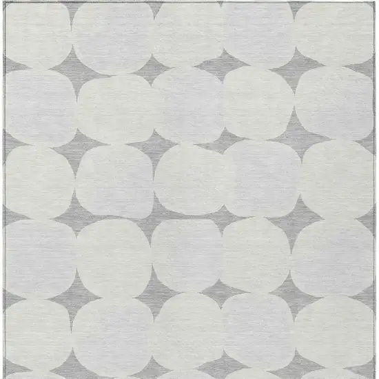 Gray And Beige Abstract Washable Indoor Outdoor Area Rug Photo 7