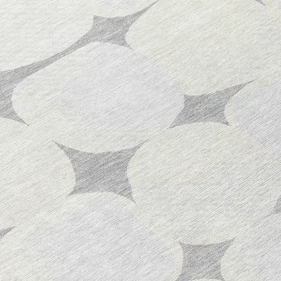 Gray And Beige Abstract Washable Indoor Outdoor Area Rug Photo 8