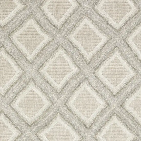 Gray And Beige Diamond Area Rug Photo 6