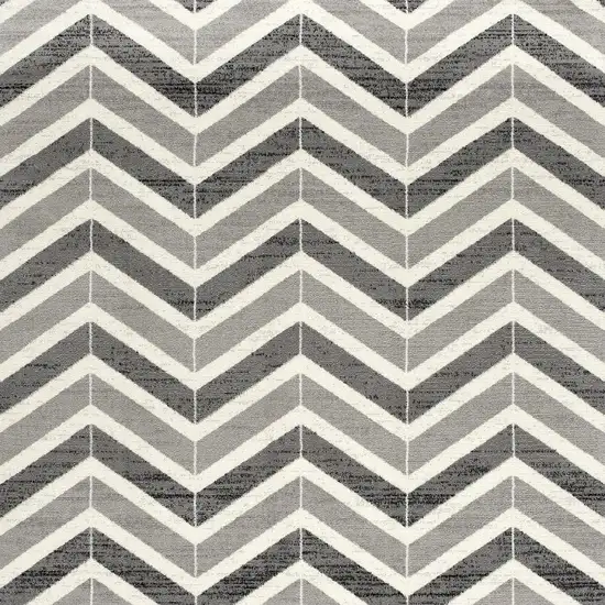 Gray And Beige Geometric Area Rug Photo 4