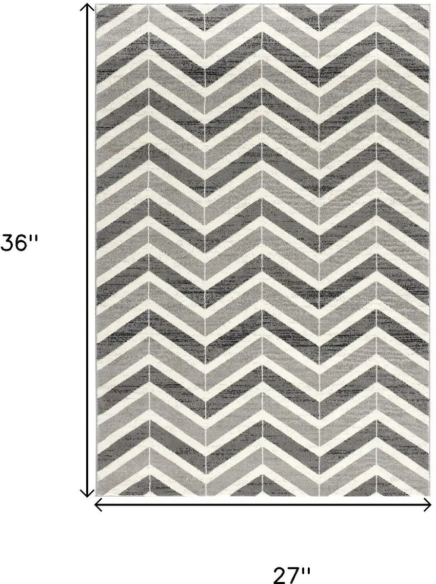Gray And Beige Geometric Area Rug Photo 6