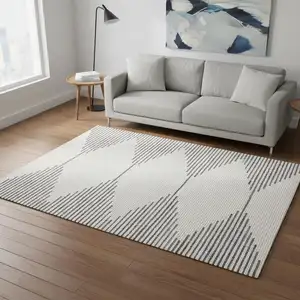 Photo of Gray And Beige Geometric Area Rug