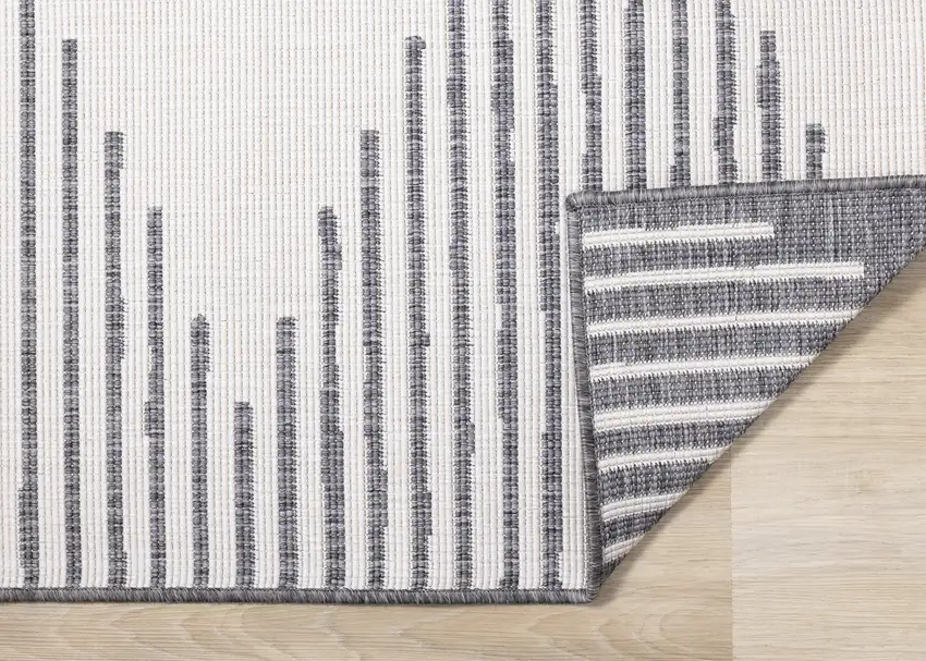 Gray And Beige Geometric Area Rug Photo 9