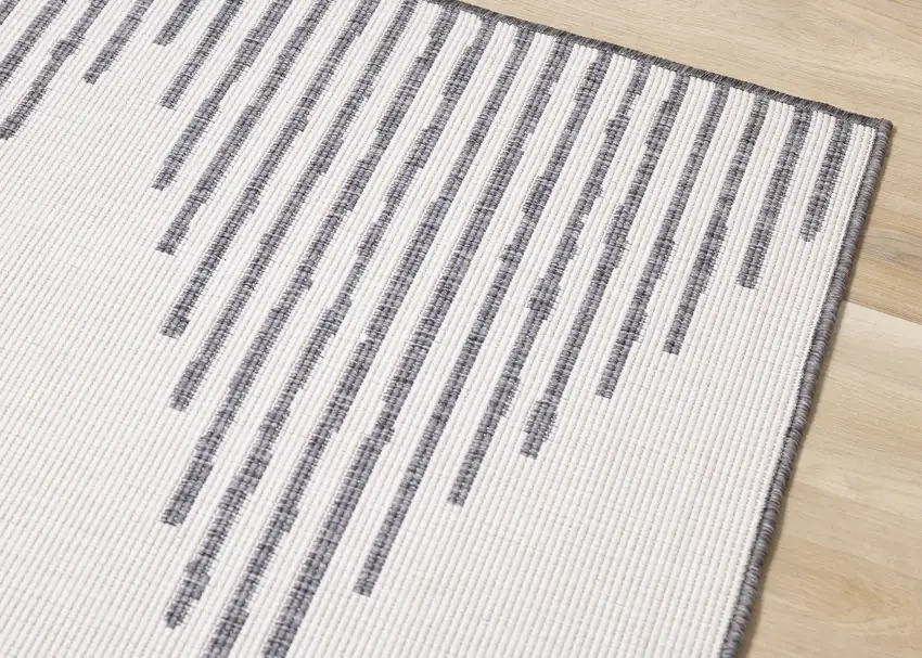 Gray And Beige Geometric Area Rug Photo 7