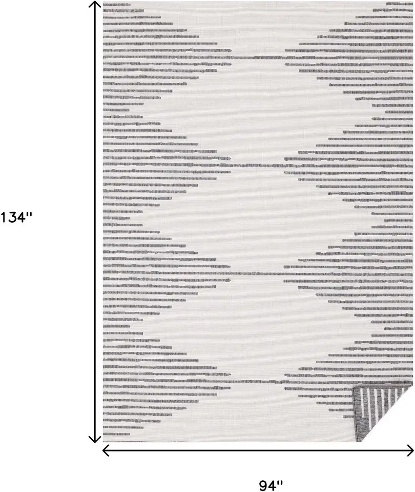 Gray And Beige Geometric Area Rug Photo 3