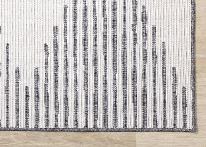 Gray And Beige Geometric Area Rug Photo 7