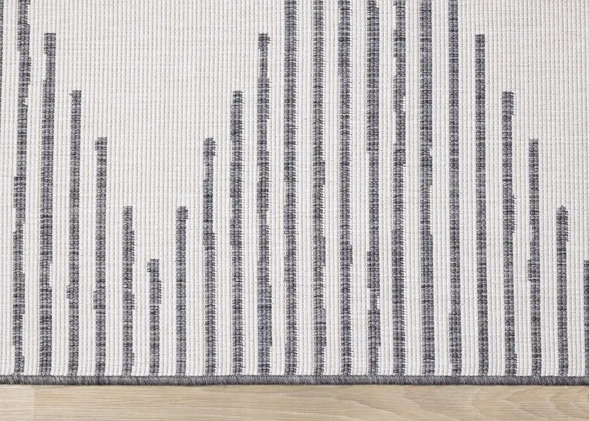 Gray And Beige Geometric Area Rug Photo 9