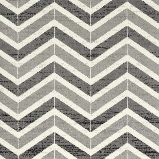 Gray And Beige Geometric Square Rug Photo 4