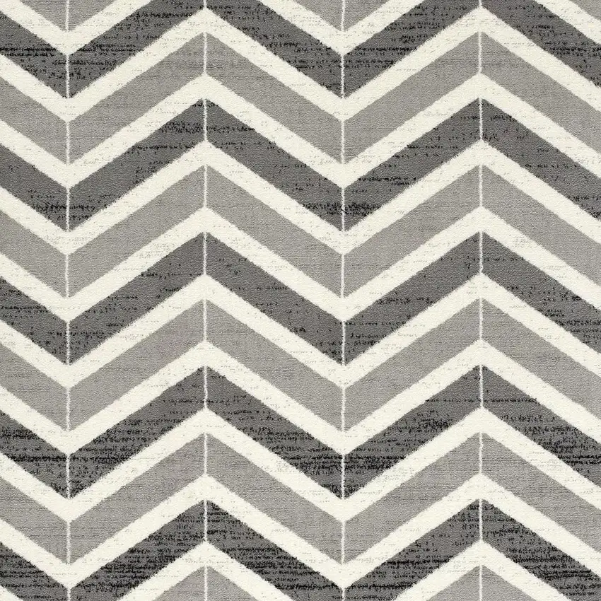 Gray And Beige Geometric Square Rug Photo 4