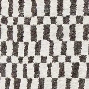 Photo of Gray And Beige Geometric Washable Area Rug With UV Protection