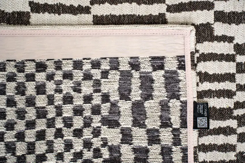 Gray And Beige Geometric Washable Area Rug With UV Protection Photo 6