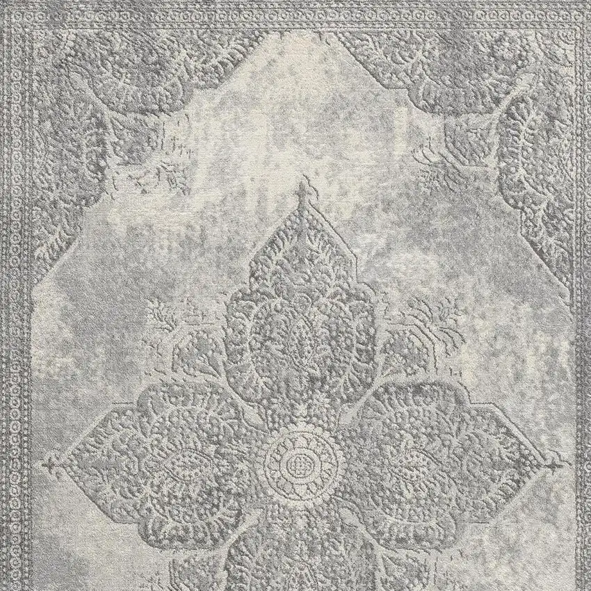 Gray And Beige Moroccan Area Rug Photo 9