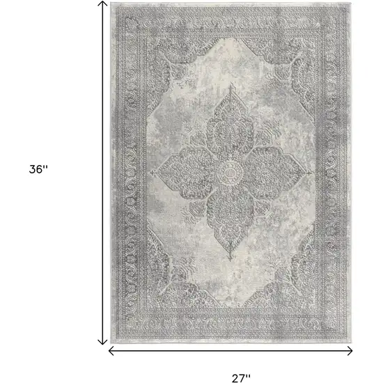 Gray And Beige Moroccan Area Rug Photo 8