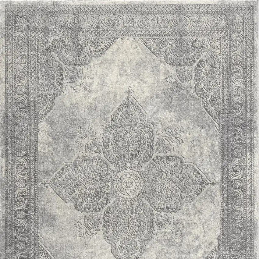 Gray And Beige Moroccan Area Rug Photo 4