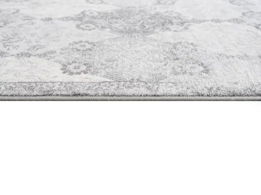 Gray And Beige Moroccan Runner Rug Photo 8