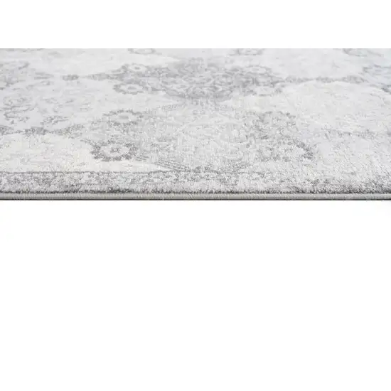 Gray And Beige Moroccan Runner Rug Photo 5