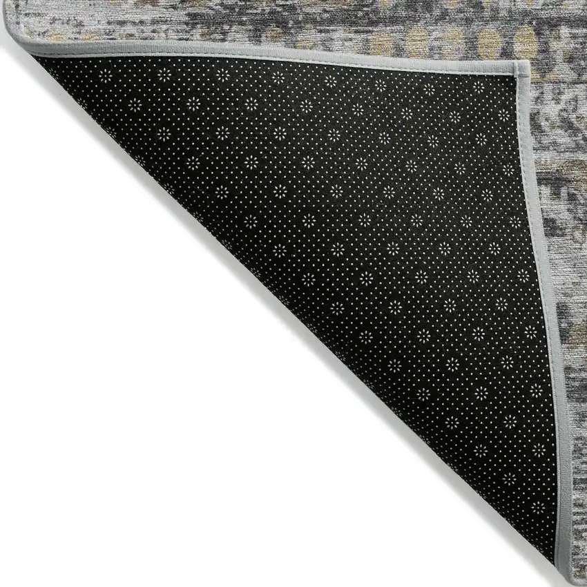 Gray And Beige Moroccan Washable Indoor Outdoor Area Rug Photo 9