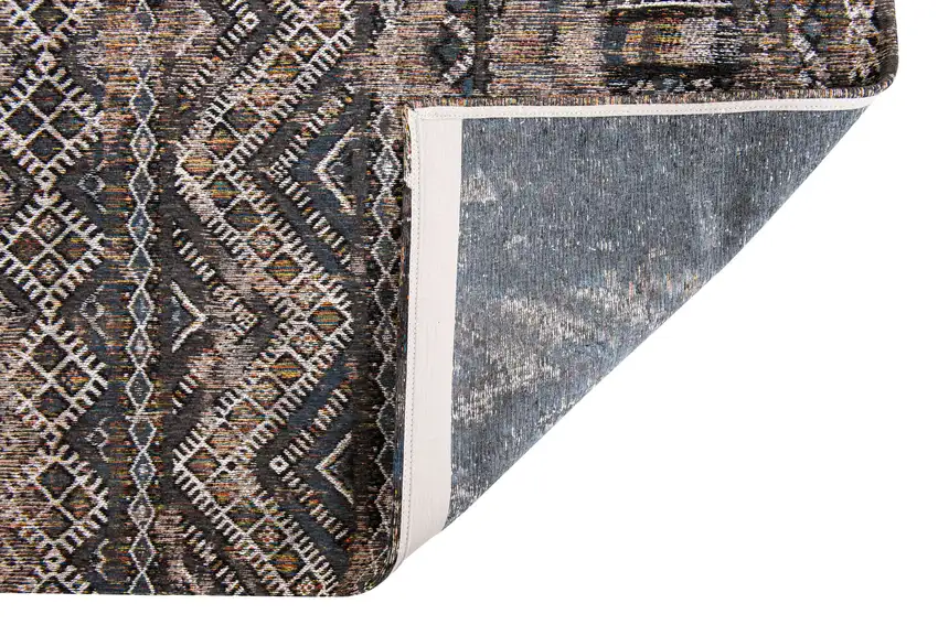 Gray And Beige Oriental Kilim Washable Area Rug Photo 9