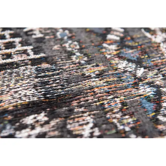 Gray And Beige Oriental Kilim Washable Area Rug Photo 7