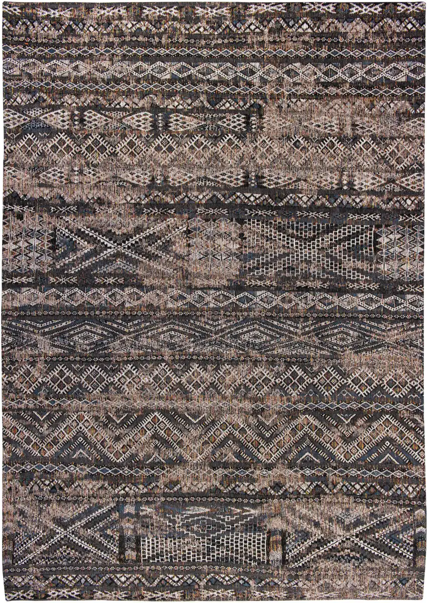 Gray And Beige Oriental Kilim Washable Area Rug Photo 2
